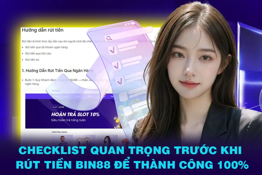 Checklist Quan Trọng Trước Khi Rút Tiền Bin88 Để Thành Công