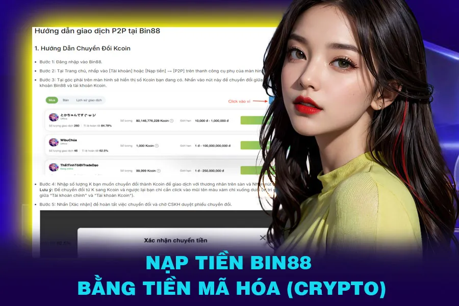 Nạp Tiền Bin88 Bằng Tiền Mã Hóa (Crypto)